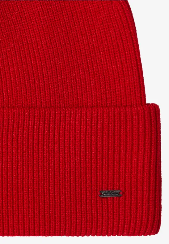 Bonnet uni flame red