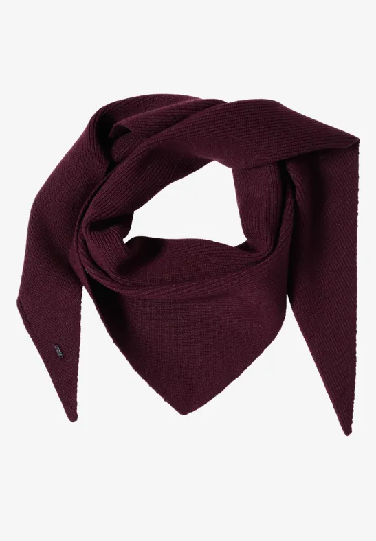 Foulard triangulaire uni berry red