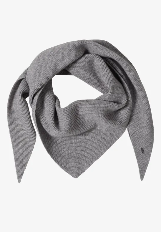 Foulard triangulaire uni moonlight silver mel.