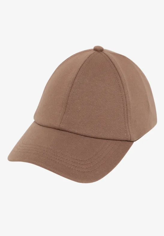 Casquette en molleton unie dark toffee brown