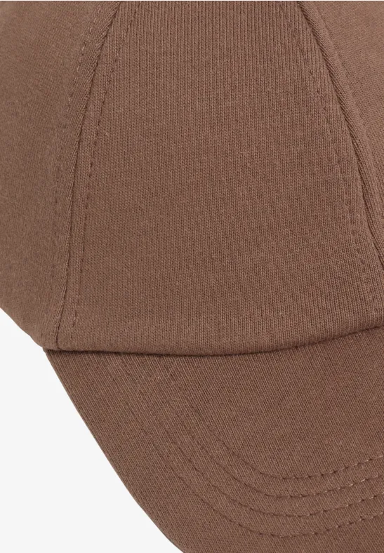 Casquette en molleton unie dark toffee brown