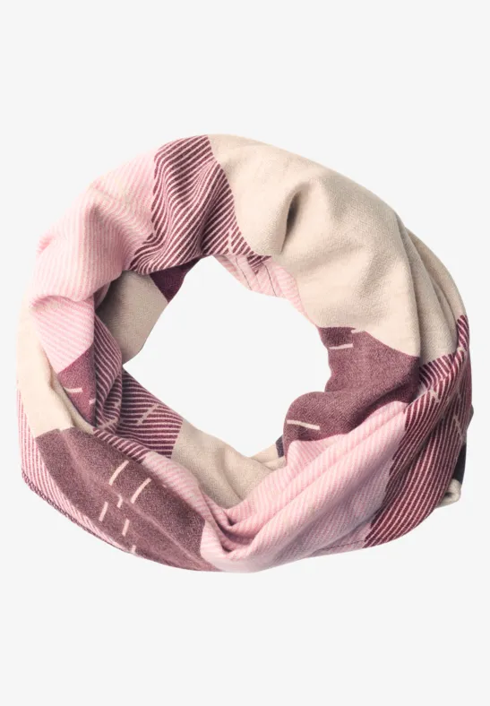 Écharpe Loop au motif Argyle berry red