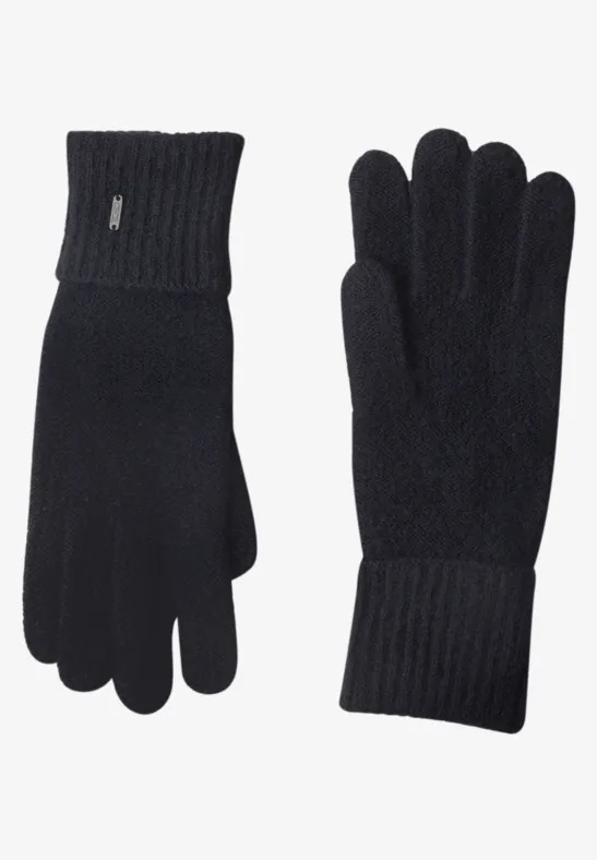 Gants chinés dark navy blue