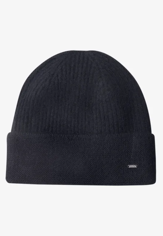 Czapka typu beanie w stylu melanżowym dark navy blue