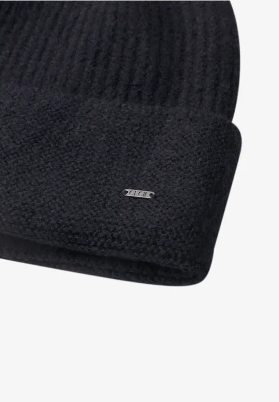 Czapka typu beanie w stylu melanżowym dark navy blue