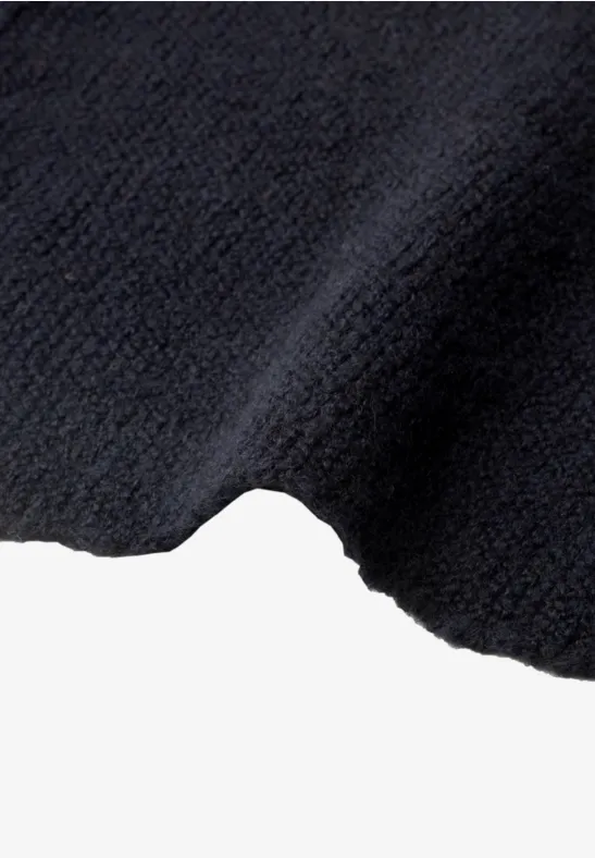 Szalik melanżowy w kształcie rombu dark navy blue