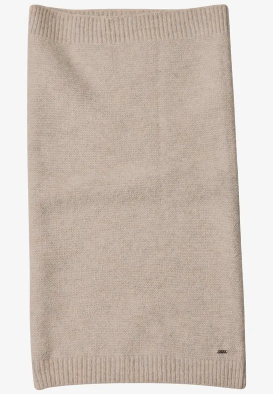 Szalik typu Loop o wyglądzie melanżowym powder beige melange