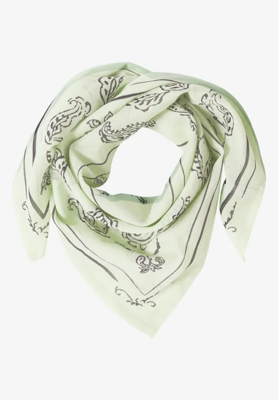 Bandana aus Baumwolle mit Print raw matcha lime