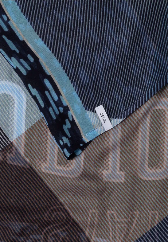 Écharpe Loop à imprimé patchwork urban dark blue