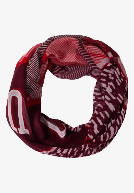 Écharpe Loop à imprimé patchwork red wine