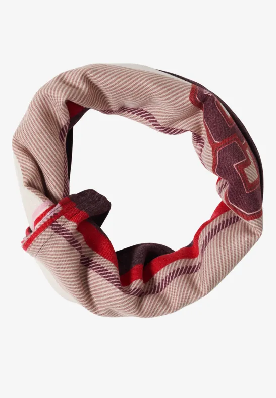 Écharpe Loop à motifs berry red