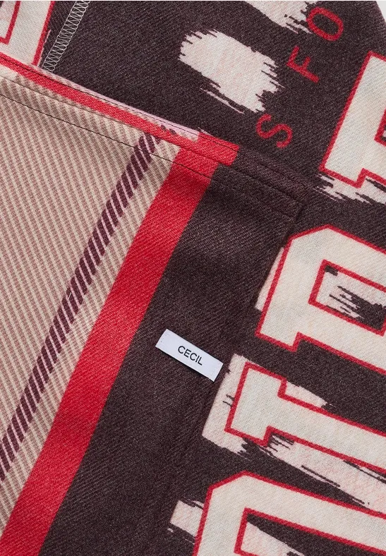 Écharpe Loop à motifs berry red