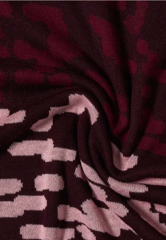Dreiecktstuch mit Muster berry red
