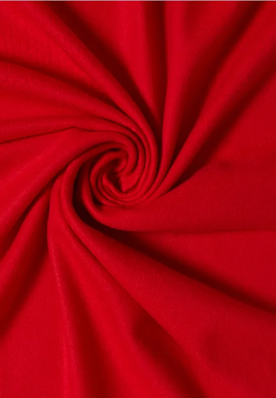 Écharpe douillette à franges flame red