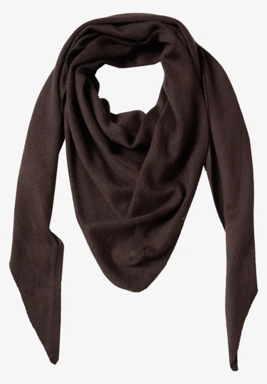 Dreieckstuch in Unifarbe truffle brown