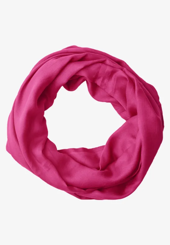 Loop-Schal in Unifarbe pink flash