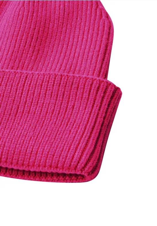 Beanie in Unifarbe pink flash