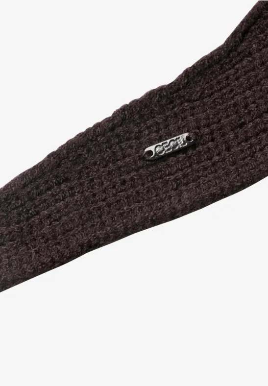 Strickschal in Unifarbe truffle brown