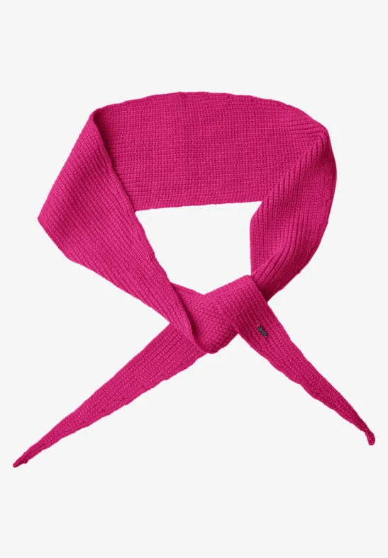 Écharpe tricotée unie pink flash
