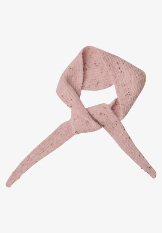 Écharpe tricotée effet mélangé neps rose fog melange