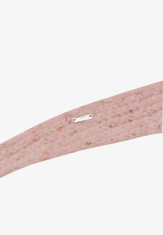 Écharpe tricotée effet mélangé neps rose fog melange