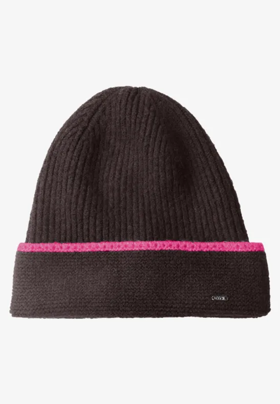Bonnet à liseré contrastant truffle brown