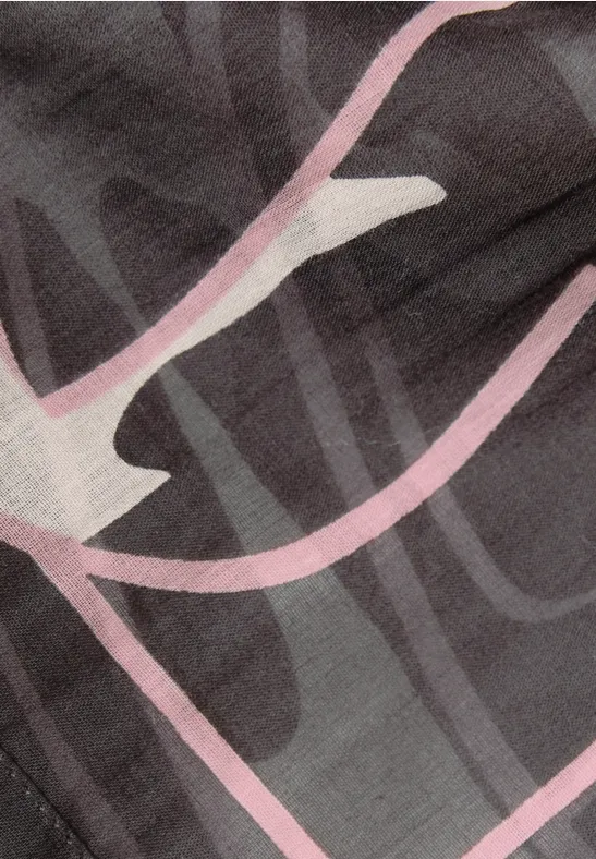 Bandana met modieuze print truffle brown