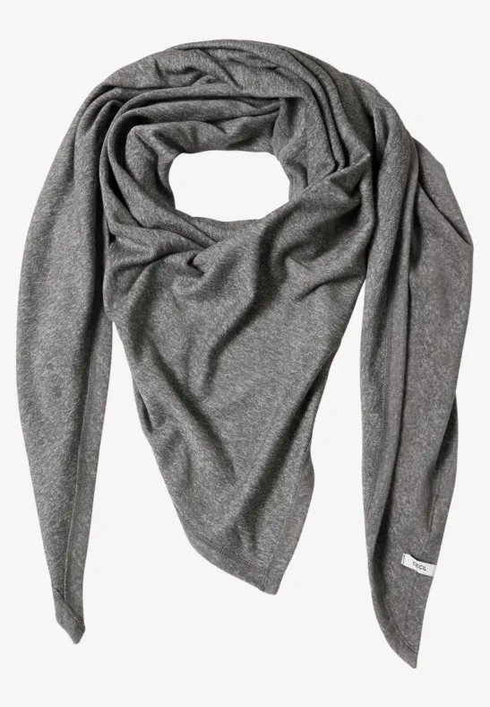 Driehoekige sjaal in effen kleur flint grey melange