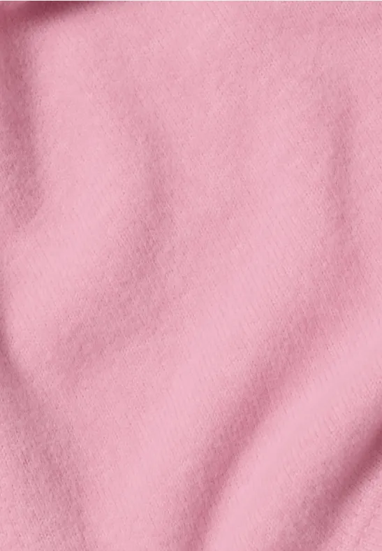 Driehoekige sjaal in effen kleur mellow rose melange