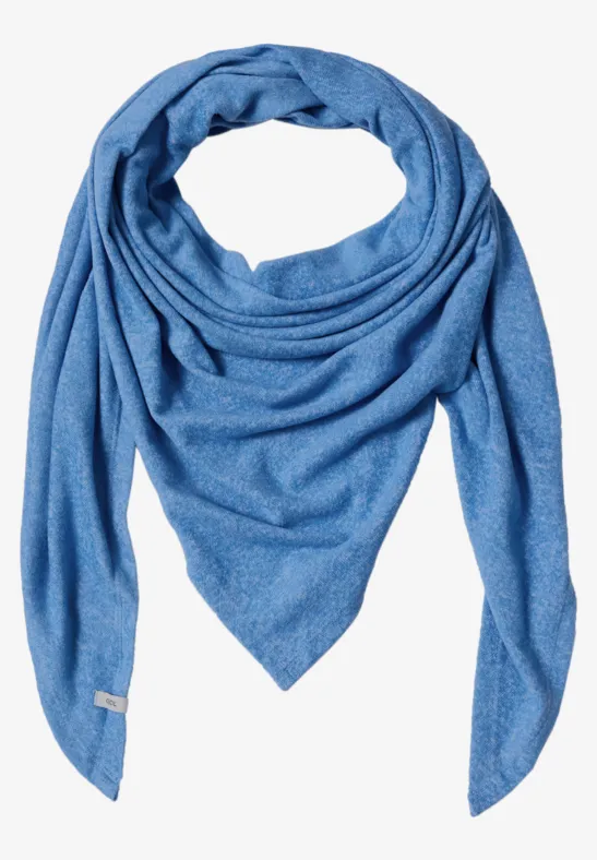 Foulard triangulaire uni north blue melange