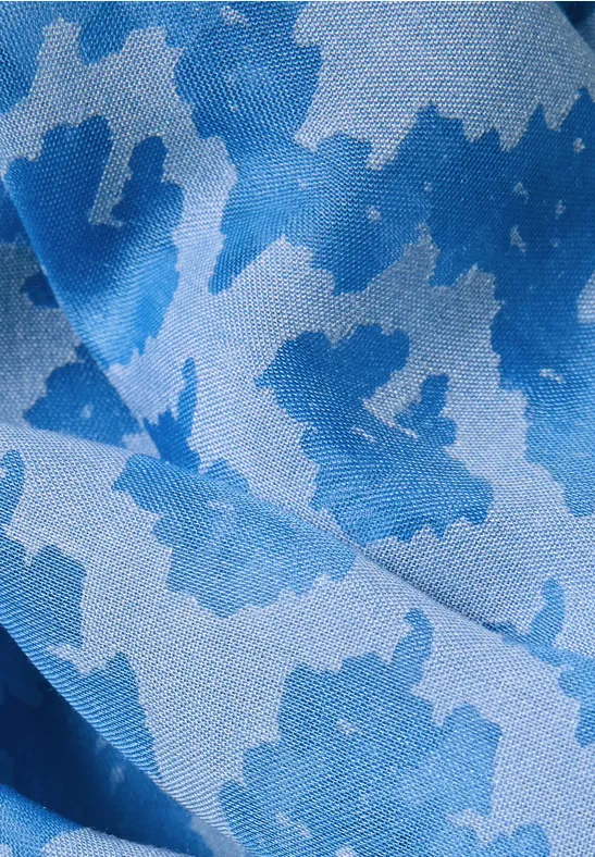 Loop-Schal mit Ausbrenner-Muster north blue