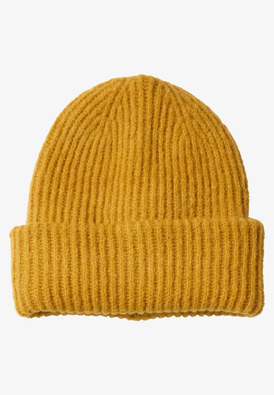 Beanie in Unifarbe golden honey melange