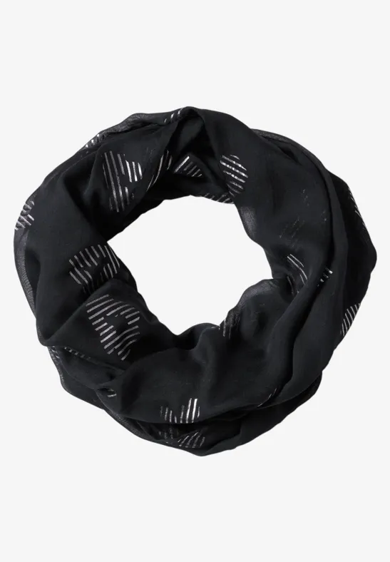 Écharpe Loop avec imprimé métallisé Black