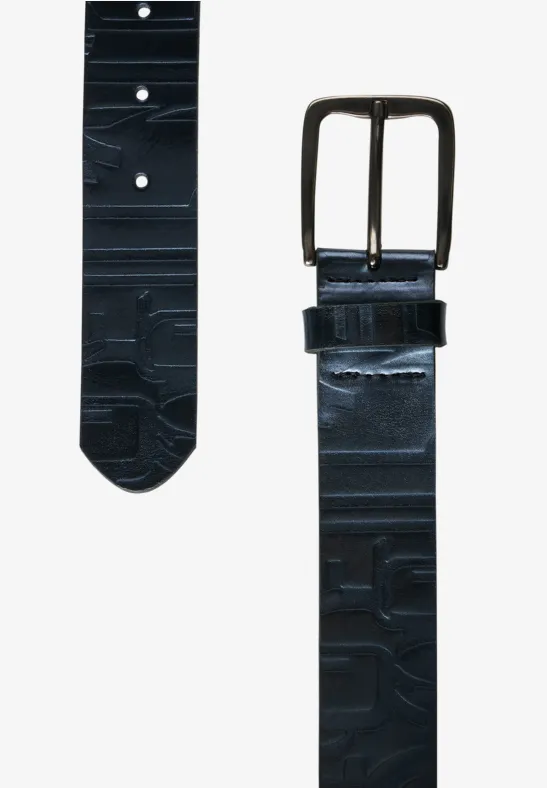 Ceinture en cuir shiny deep blue