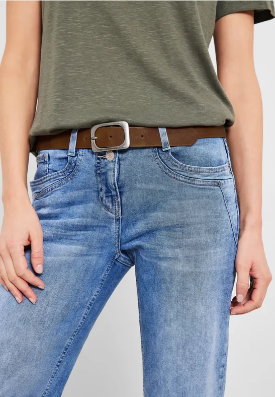 Basic Ledergürtel chestnut brown