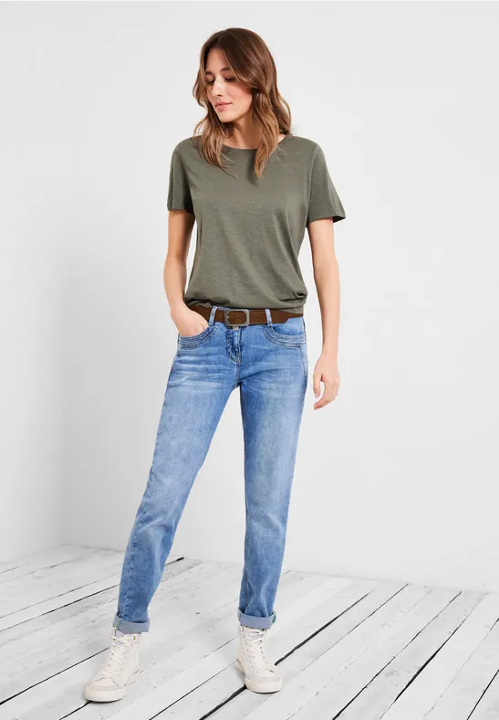 Basic Ledergürtel chestnut brown