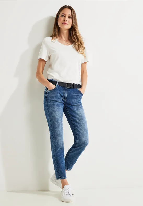 Basic Ledergürtel navy blue