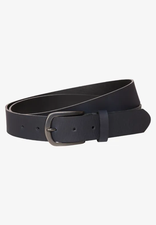 Basic Ledergürtel navy blue