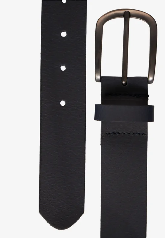 Basic Ledergürtel navy blue
