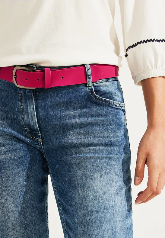 Basic Ledergürtel cool pink