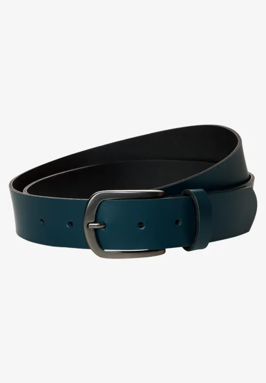 Basic leren riem botanical green