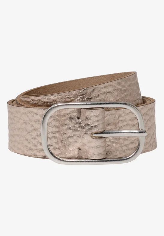 Leren riem met glitters null