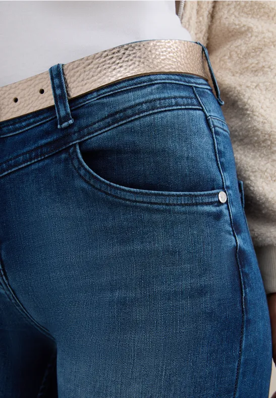 Leren riem met glitters null