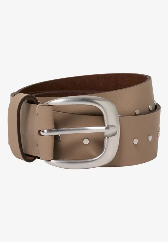 Ledergürtel taupe