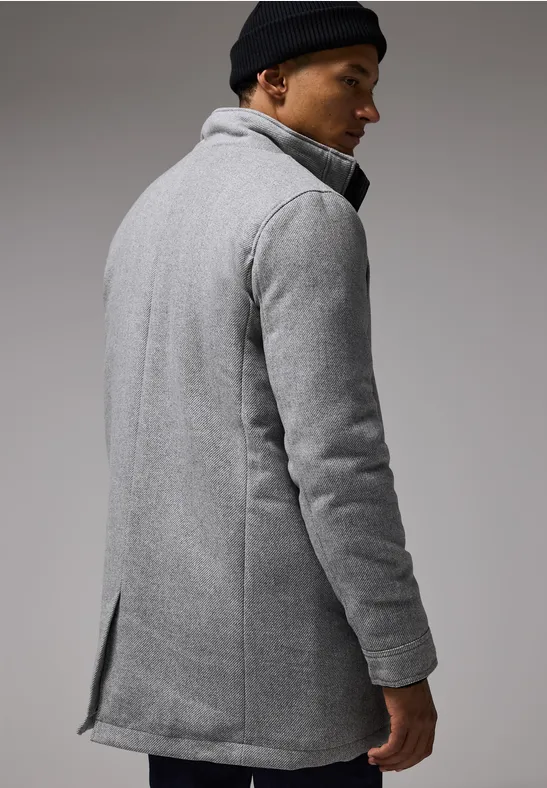 Manteau en optique laine winter grey melange