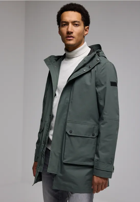 Parka softshell dusty green