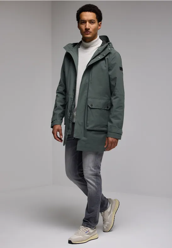 Parka softshell dusty green