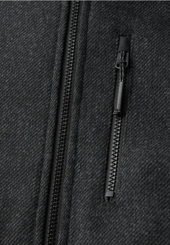 Jas met wol dark anthracite melange