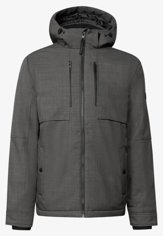 Kurtka z odpinanym kapturem warm rock brown melange