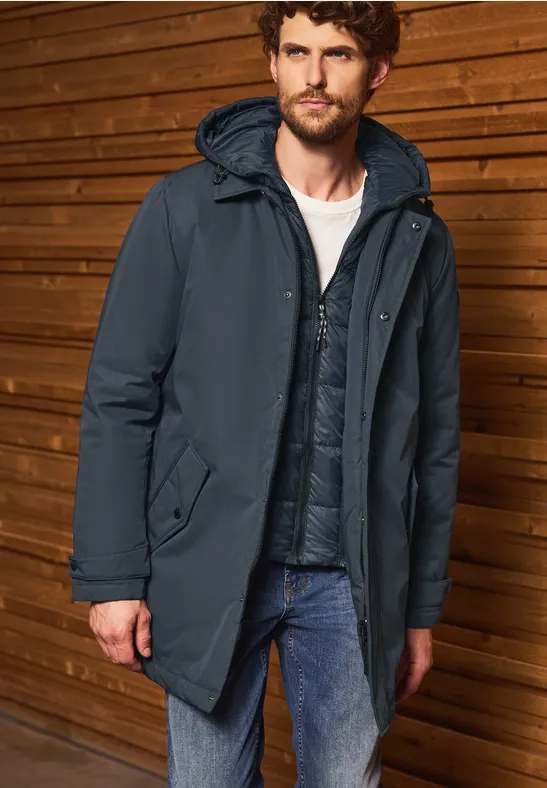Jas met gevoerde inleg nightwalk blue